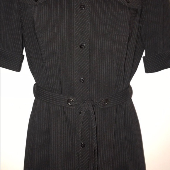 Tahari Pinstripe Work Dress - Picture 3 of 6